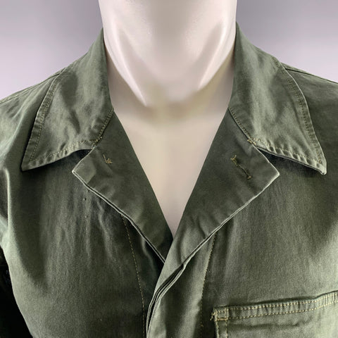 ALEX MILL Size XS Green Olive Contrast Stitch Cotton Blend Jumpsuits & Overalls
