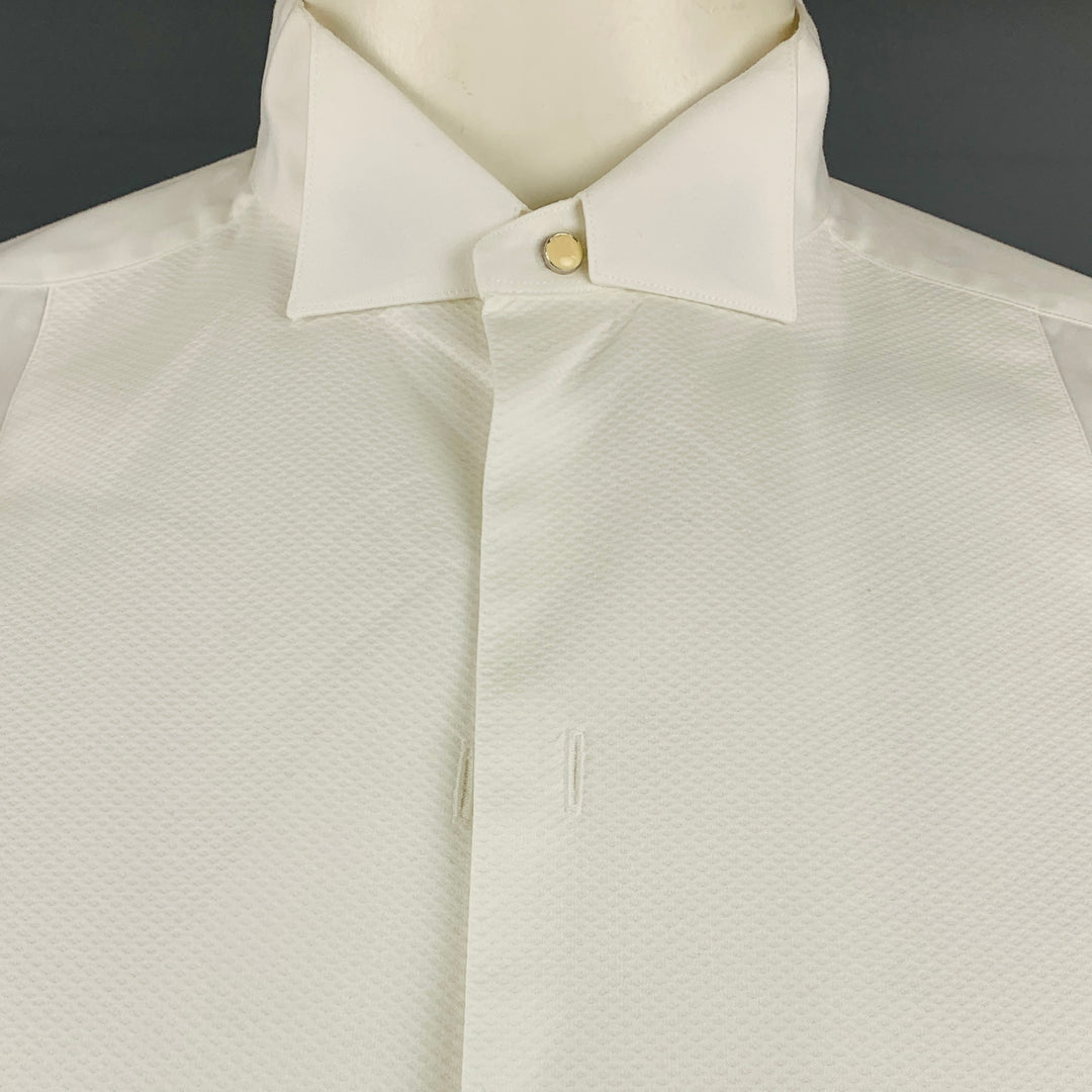 eton white dress shirt ETON Size L White Cotton Tuxedo Long Sleeve Shirt – Sui Generis Designer  Consignment