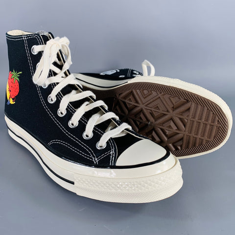 SKY HIGH FARM Size 8.5 Black Multi-Color Cartoon Canvas High Top Sneakers