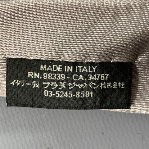 PRADA Grey Navy Blue Stripe Silk Skinny Tie