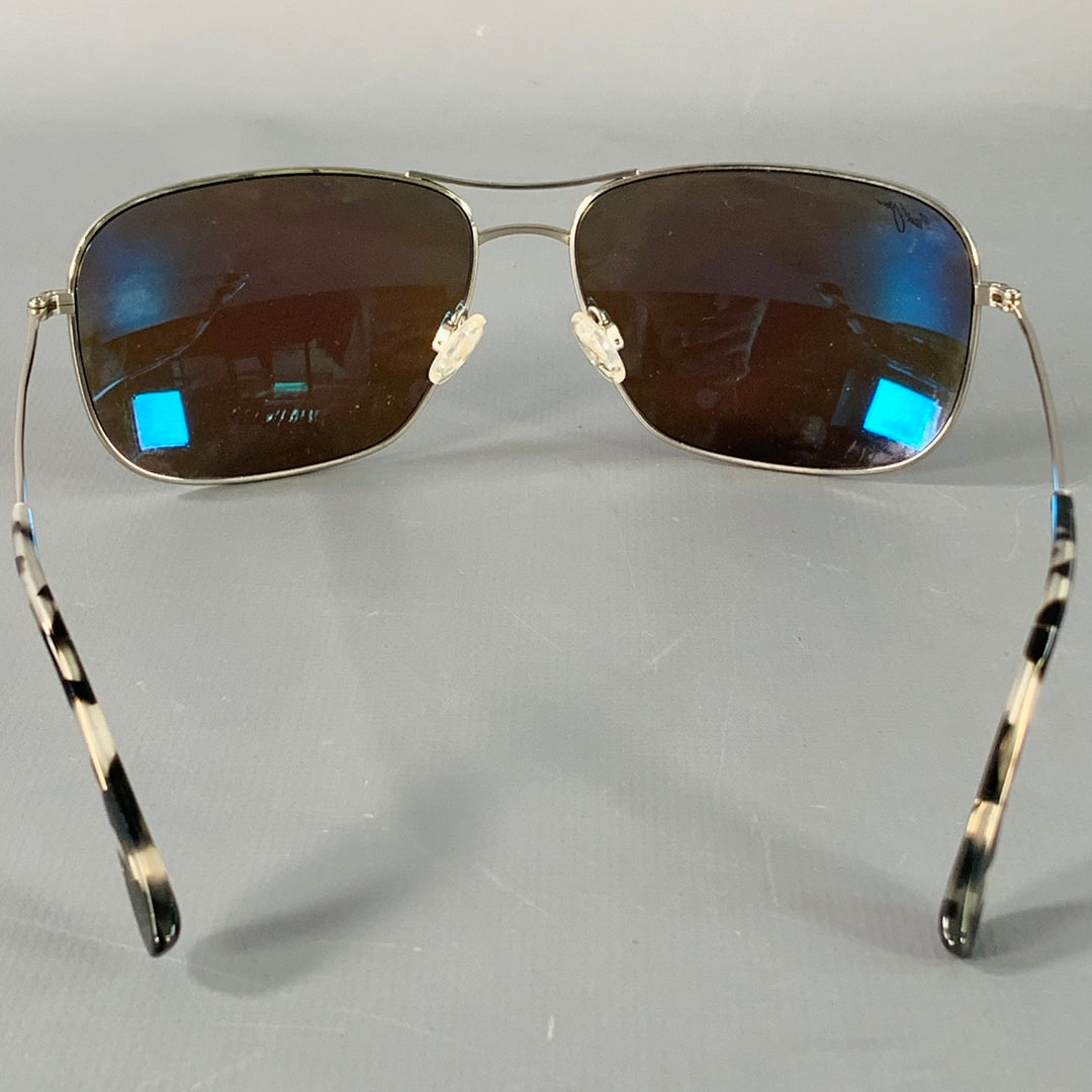 MAUI JIM Breezeway Silver Titanium Pilot Sunglasses