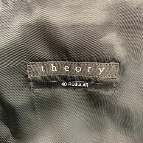 THEORY Size 40 Regular Navy & Black Wool Notch Lapel Sport Coat