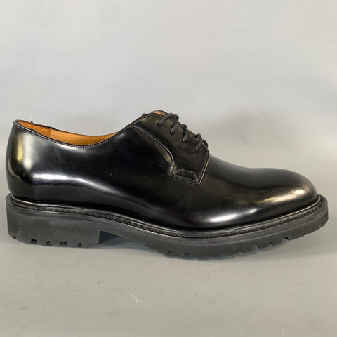 JOSEPH CHEANEY Size 6 Black Leather Derby Lace Up Shoes