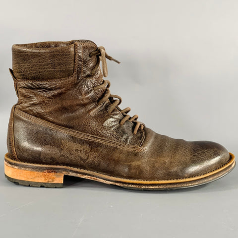 MARK NASON Size 9 Brown Leather Lace-Up Boots