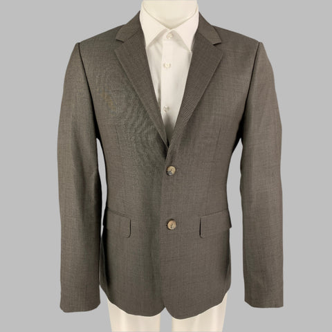CALVIN KLEIN COLLECTION Taille 36 Manteau de sport à revers cranté en laine grise