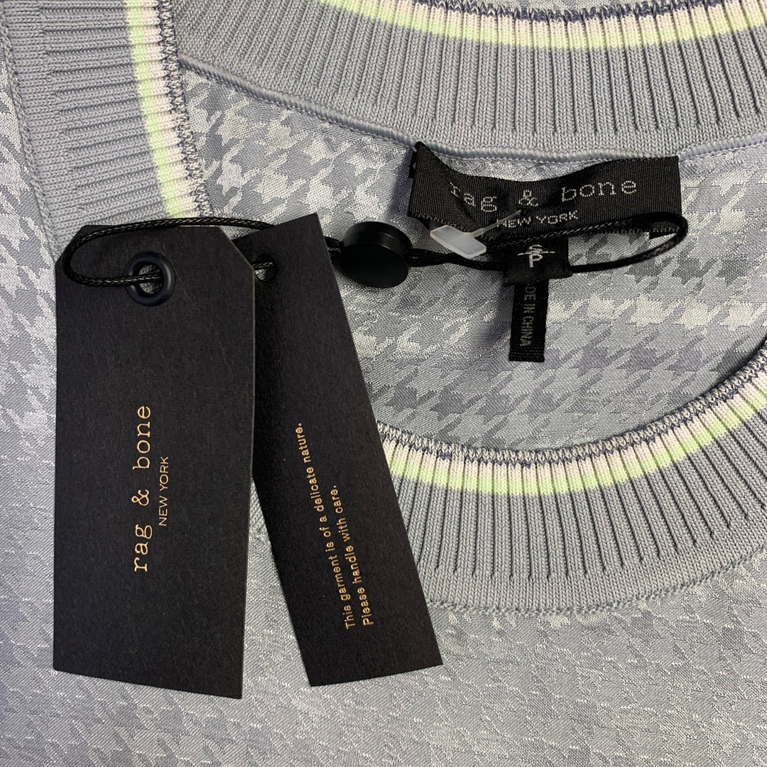 RAG & BONE Size S Ali Tank Grey Acetate Blend Houndstooth Sleeveless Casual Top