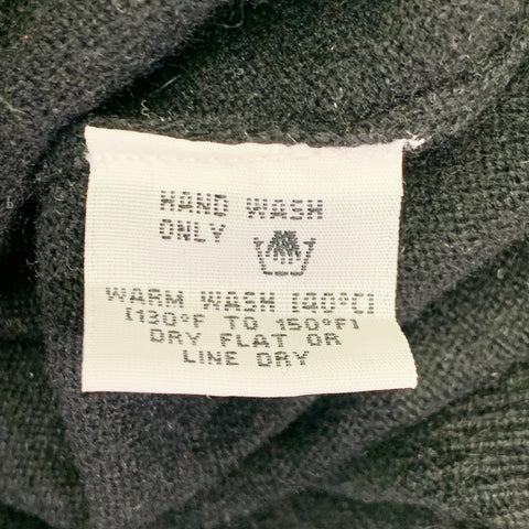 ALAN PAINE Vintage Size XL Black Cashmere Crew Neck Pullover