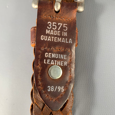 LEVI STRAUSS Ceinture en cuir tressé marron Taille 38