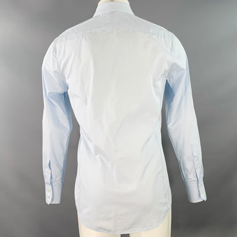 Chemise à manches longues en coton bleu à col américain, taille S, de marque PINK