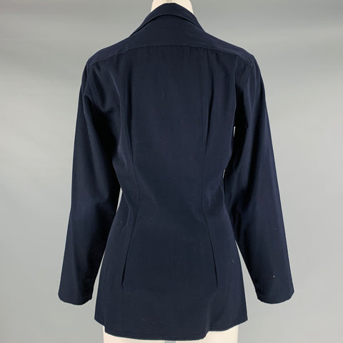 COMME des GARCONS Size S Navy Twill Buttoned Shirt