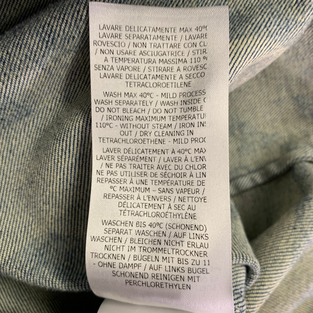 STELLA McCARTNEY Size XXS Blue Light Blue Cotton Optical Jacket