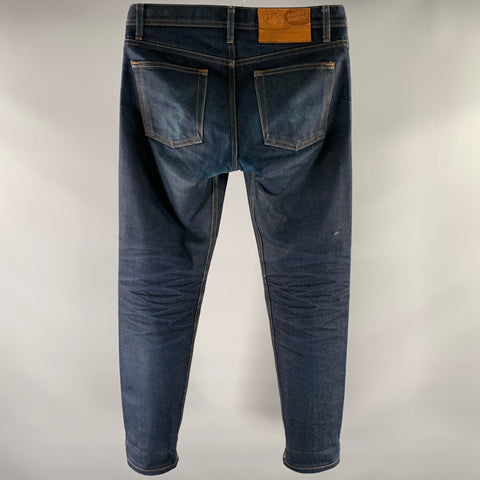 NAKED AND FAMOUS Size 32 Navy Indigo Cotton Jeans