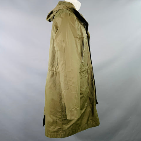 PS by PAUL SMITH Size M Green Olive Cotton Nylon Hooded Windbreaker Jacket