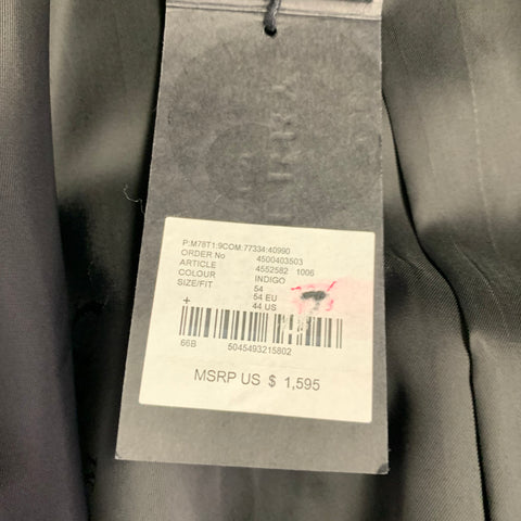BURBERRY PRORSUM Size 44 Blue Indigo Double Breasted Sport Coat