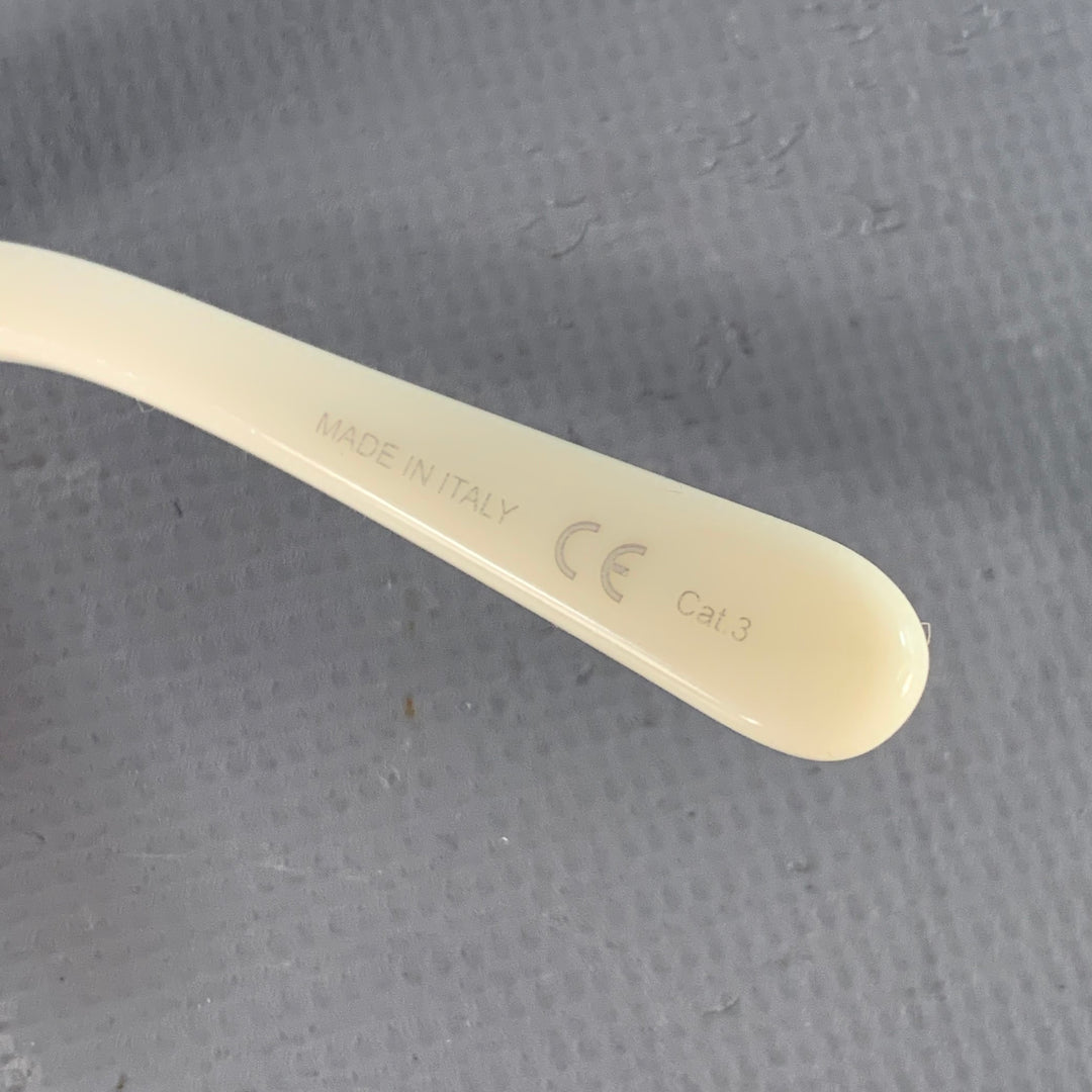 STELLA McCARTNEY Pink White Acetate Oversized Aviator Sunglasses