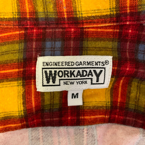ENGINEERED GARMENTS Size M Red Multi-Color Plaid Cotton Long Sleeve Shirt