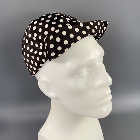 PLAN C Size S Black White Polka Dot  Hat