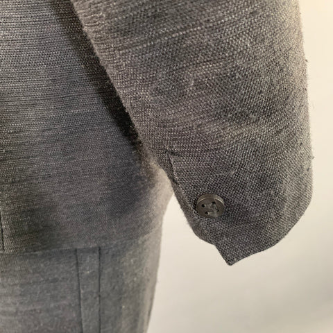 LABEL UNDER CONSTRUCTION Chest Size 42 Grey Gunmetal Textured 34 Suit