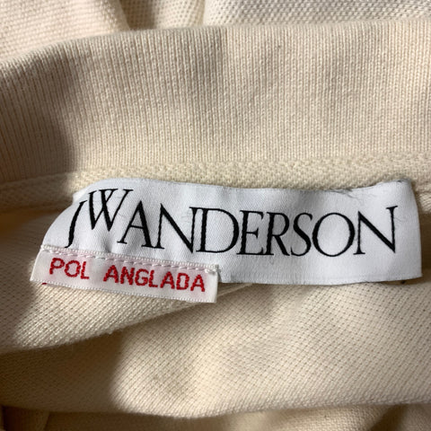 JW ANDERSON SS2021 Size M Cream Multi Color Graphic Cotton Short Sleeve Polo