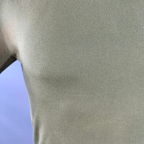 JOHN BARTLETT Size 38 Green Olive Cotton Crew Neck T-shirt
