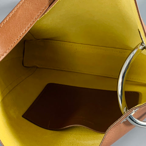 DRIES VAN NOTEN Brown Silver Leather Cross Body Bag