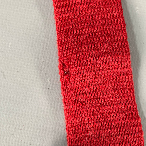 YVES SAINT LAURENT Burgundy Red Knit Wool Tie