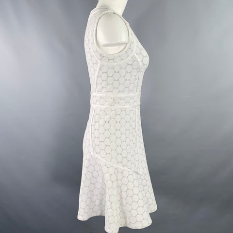 MARC by MARC JACOBS Size XS White Black Nylon Blend Dots Sleeveless Dress