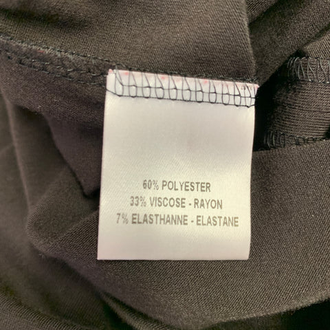 BARBARA BUI Size M Brown Polyester Blend Pleated Turtleneck Pullover