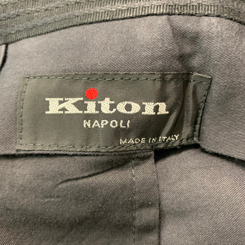 KITON for WILES BASHFORD Size 40 Grey Cashmere Notch Lapel Suit