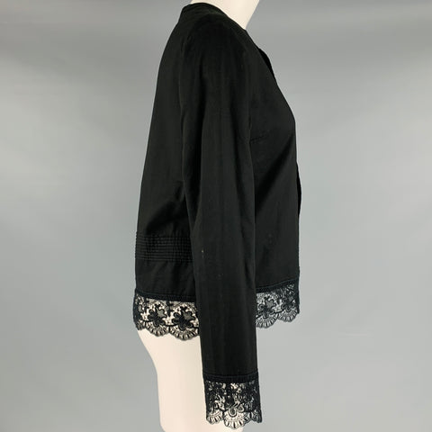 COMME des GARCONS Size S Black Cotton Collarless Blouse