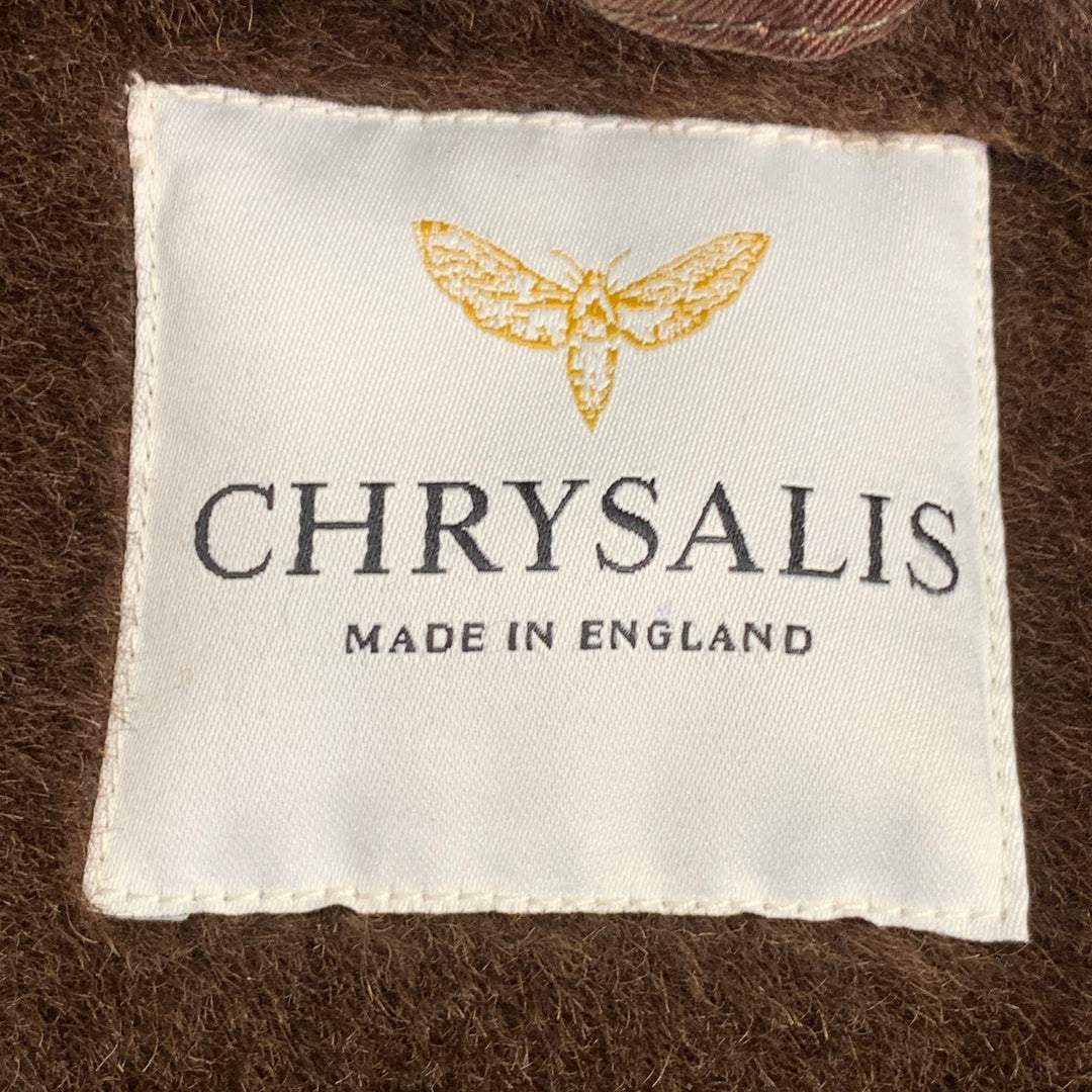 CHRYSALIS Size 42 Brown Beige Wool Double Breasted Coat