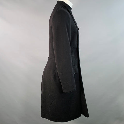 RRL by RALPH LAUREN Size S Black Twill Wool Double Breasted Coat
