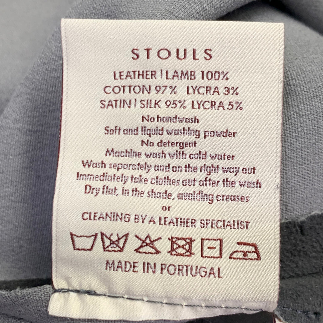 STOULS Size XXS Grey Lambskin Suede Leggings Casual Pants