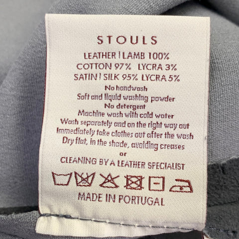 STOULS Size XXS Grey Lambskin Suede Leggings Casual Pants