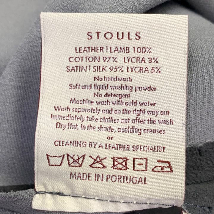 STOULS Size XXS Grey Lambskin Suede Leggings Casual Pants