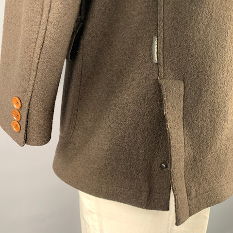 LODENFREY Size XXL Brown Wool Field Jacket