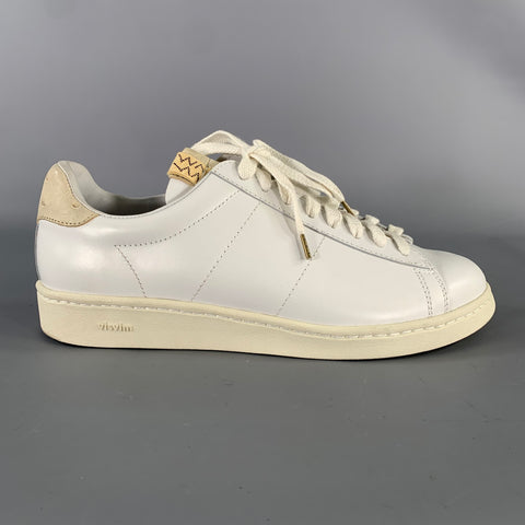 VISVIM Size 9.5 White Leather Lace Up Sneakers