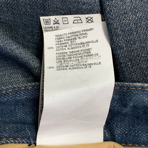 MAISON MARGIELA Size 36 Blue Washed Cotton Denim Twill Tapered Zip Fly Jeans
