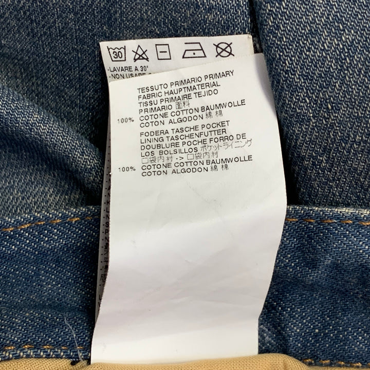 MAISON MARGIELA Size 36 Blue Washed Cotton Denim Twill Tapered Zip Fly Jeans