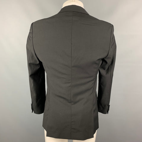 CALVIN KLEIN COLLECTION Taille 36 Manteau de sport de smoking à revers en laine noire