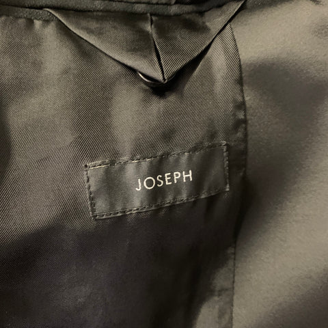 JOSEPH Chest Size 42 Black Solid Viscose Blend Notch Lapel 34 30 Tuxedo