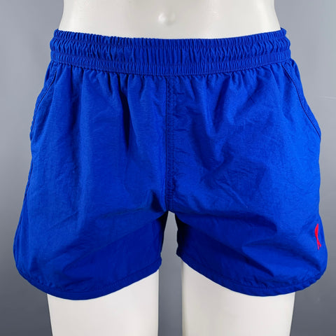 AMI by ALEXANDRE MATTIUSSI Size S Blue Polyamide Drawstring Shorts
