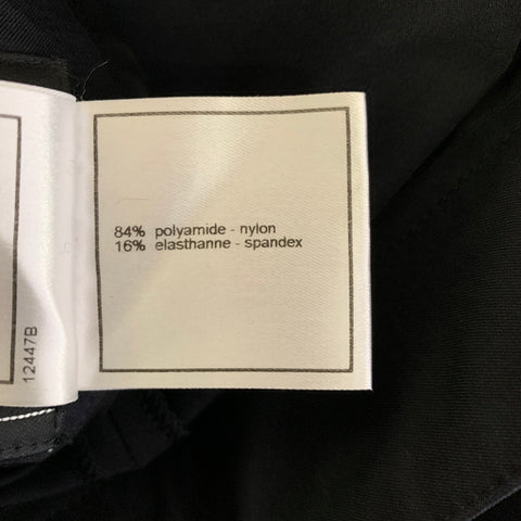 CHANEL Size 12 Black Tapered Dress Pants