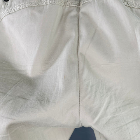 LANVIN Size 32 Ivory Cotton Ankle Zip Flat Front Dress Pants