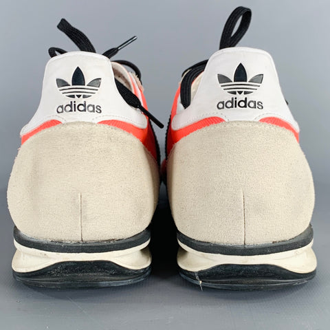 ADIDAS Size 10 SL 72 Orange Beige Mixed Materials Mesh Sneakers