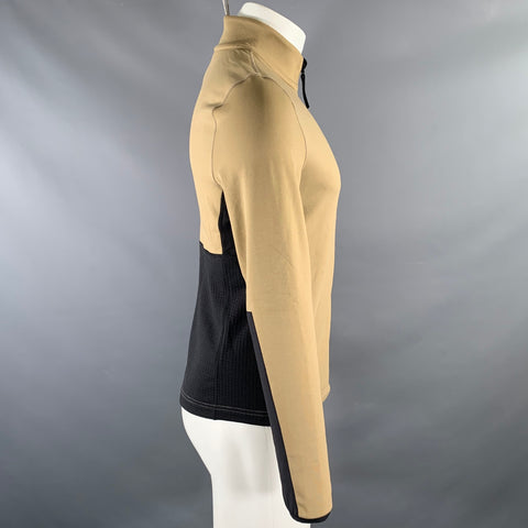 AZTECH Chest Size XS Brown Black Color Block Polyamide Thermal Jacket