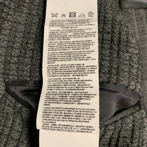 EMPORIO ARMANI Size 34 Grey Charcoal Jacquard Polyamide Blend Sport Coat