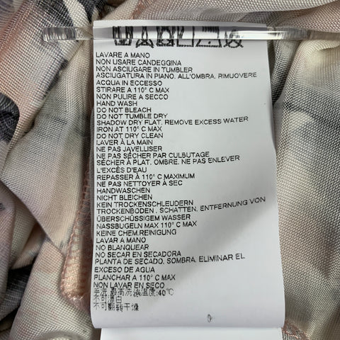 MM6 MAISON MARGIELA Size XS Cream Grey Pink Viscose Blend Floral Dress
