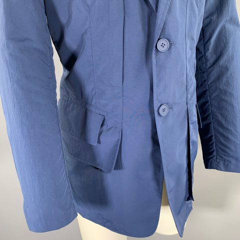 Y-3 Size M Navy Polyamide Notch Lapel Sport Coat