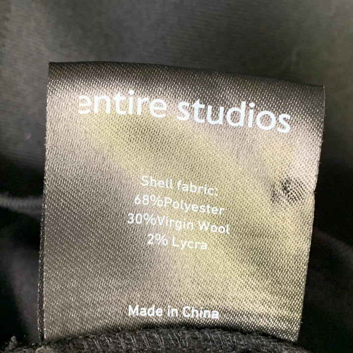 ENTIRE STUDIOS Size M Black Polyester Blend One Pocket Oversized Long Sleeve Shirt